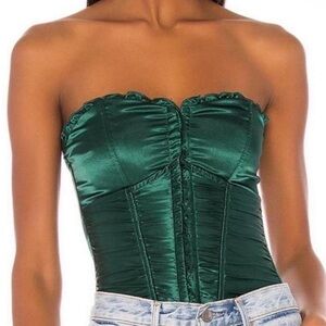 revolve superdown Sevilla Corset Top in Green size xs